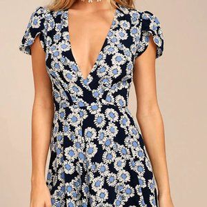 blue floral rollas dancer dress